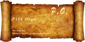 Piff Olga névjegykártya